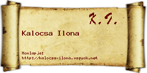 Kalocsa Ilona névjegykártya